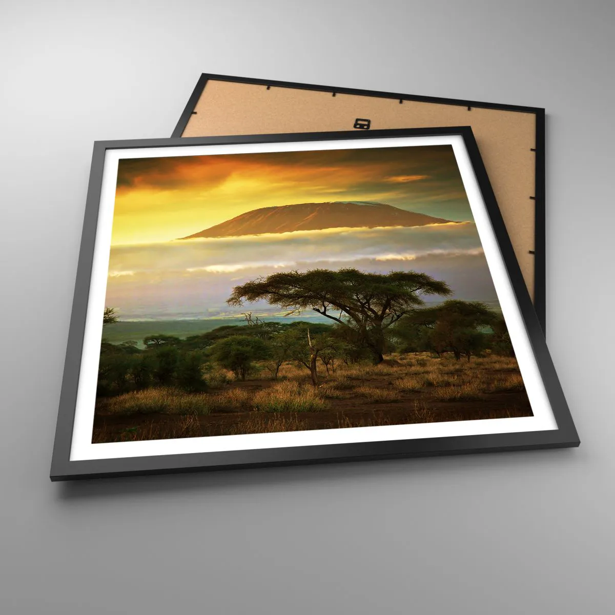 Poster în ramă neagră - Visul unui călător - 60x60 cm