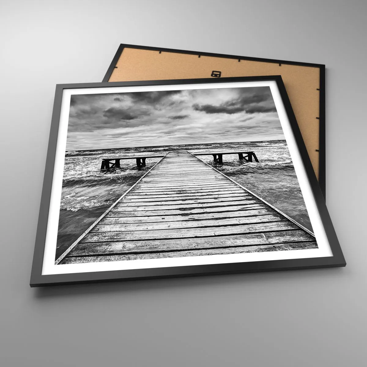 Poster in black frame - Waiting for the Wind to Blow away - 60x60 cm