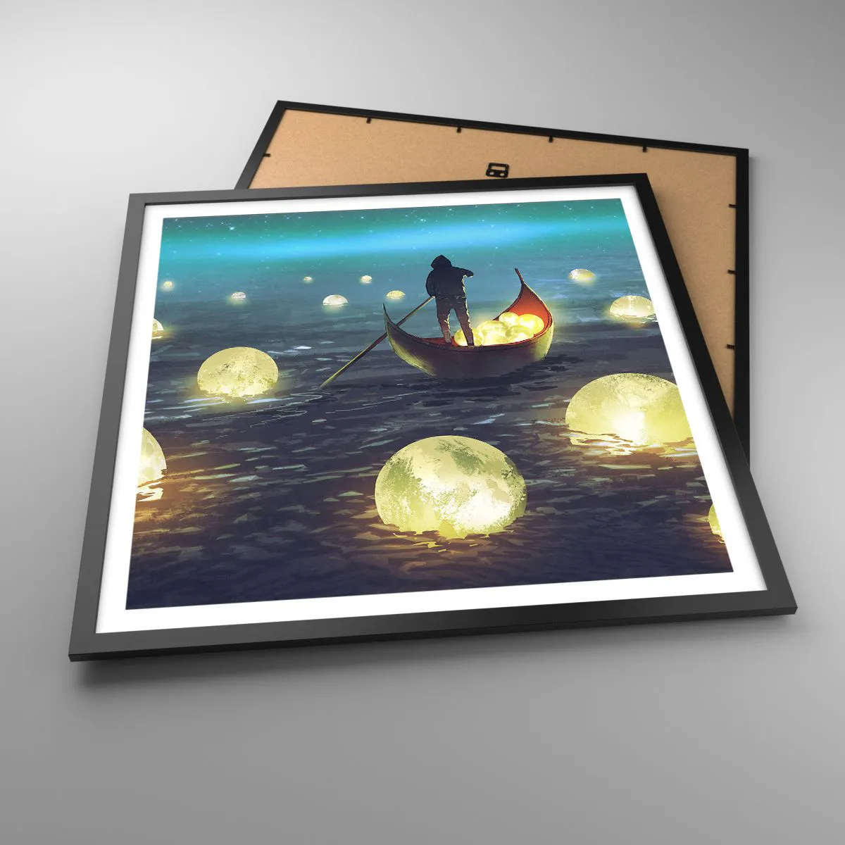 Pôster com moldura preta - Coisas com as quais os filósofos nunca sonharam - 60x60 cm