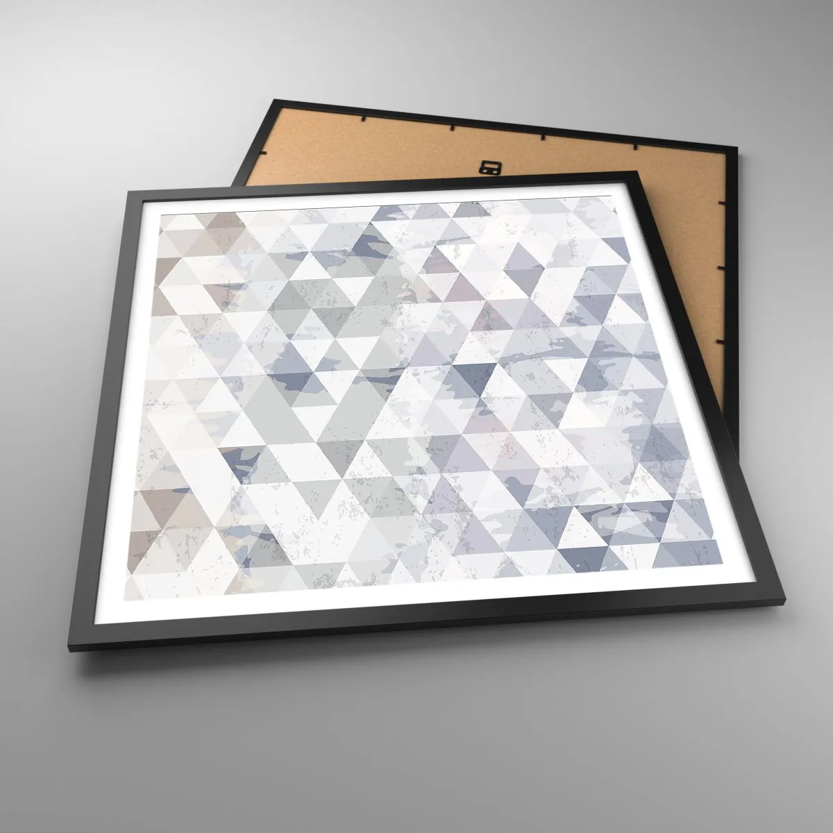 Affiche dans un cadre noir - Poster - En rythme de trois - 60x60 cm