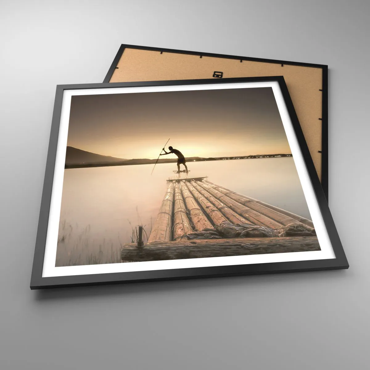 Plakat i sort ramme - Før du hviler - 60x60 cm