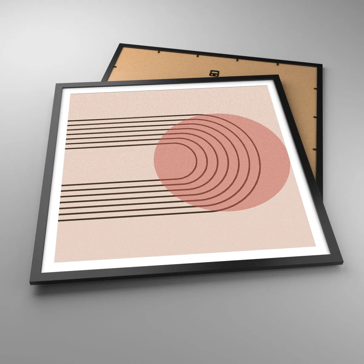 Plakat i sort ramme - Uimodståelig tiltrækningskraft - 60x60 cm