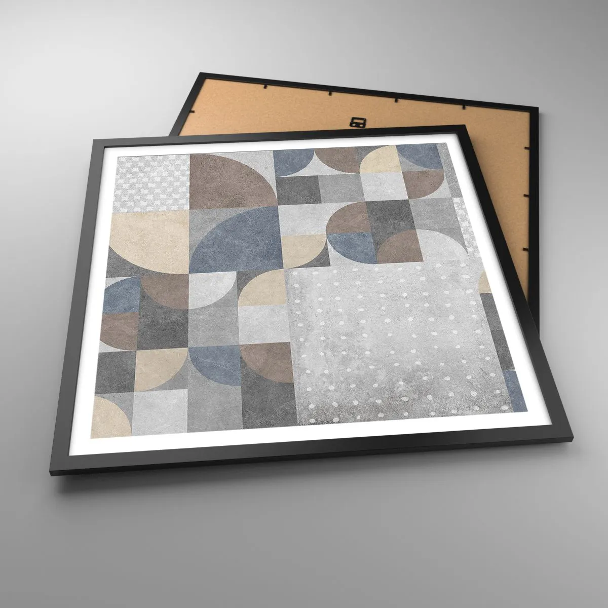 Póster en marco negro - Fantasía cerámica - 60x60 cm