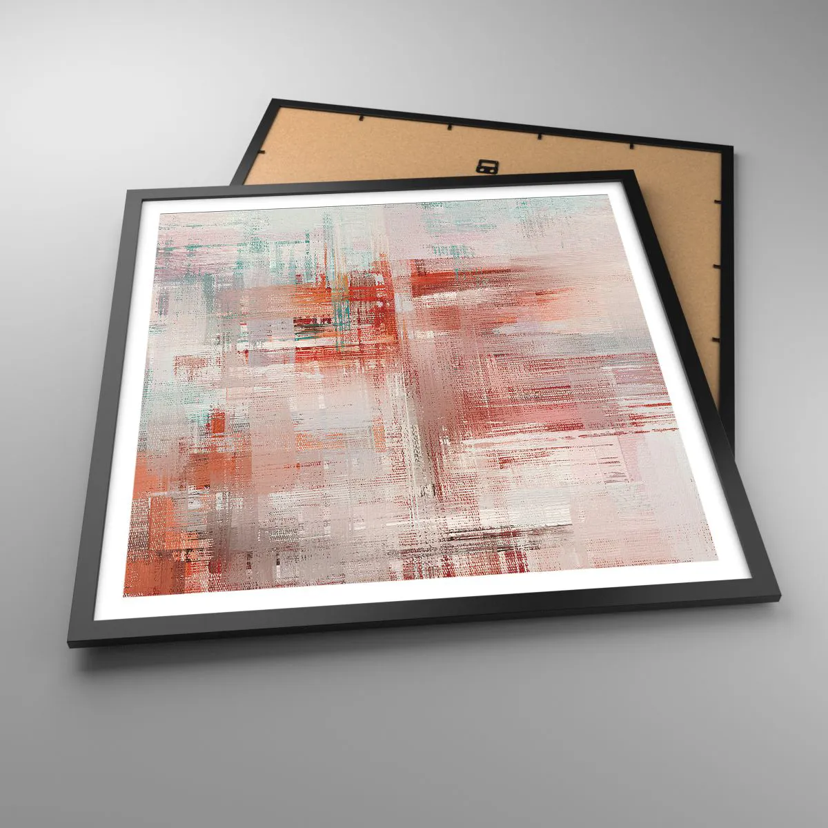 Plakat i sort ramme - Diset. Hvor er dog det lyserødt - 60x60 cm