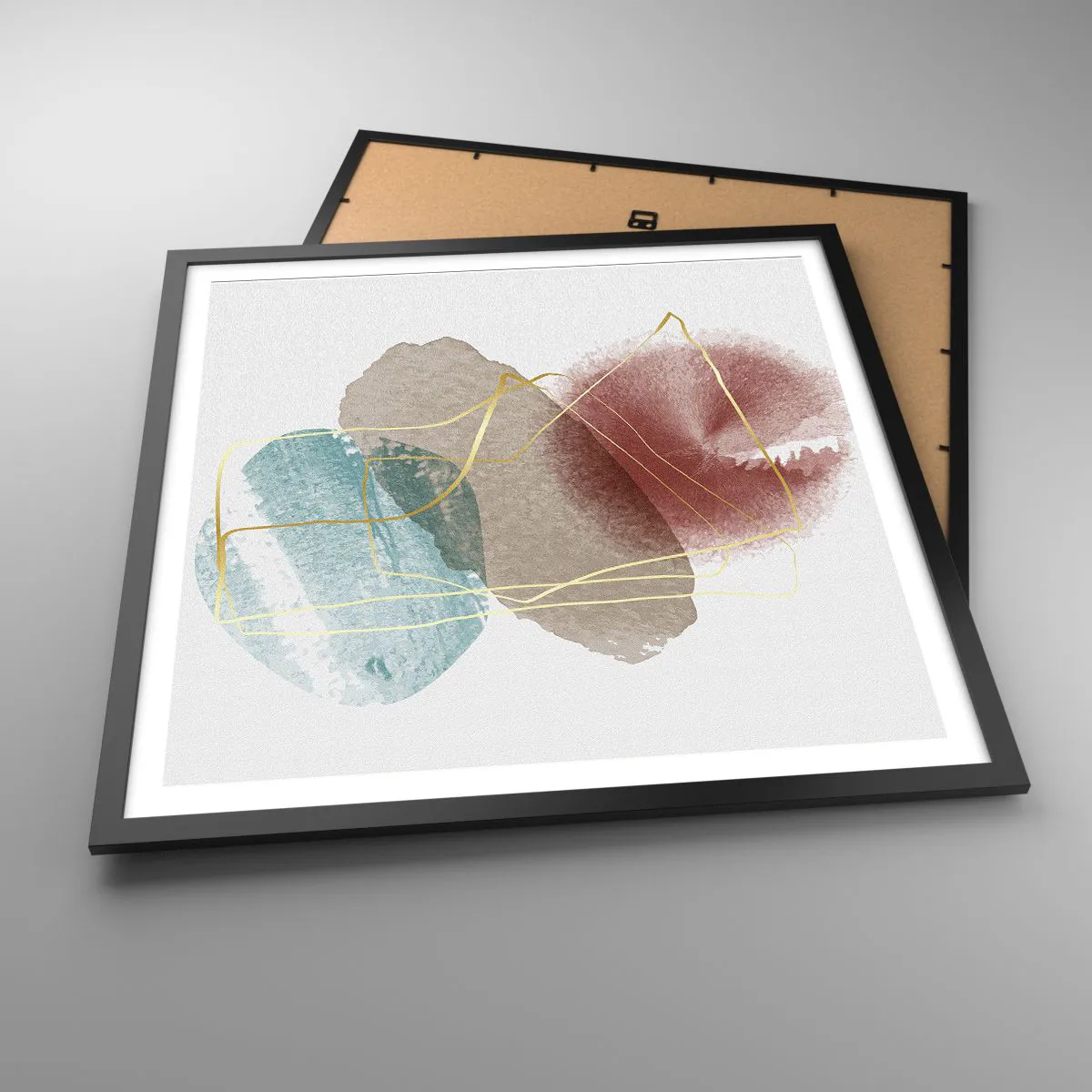 Plakat i sort ramme - Rummets perler - 60x60 cm