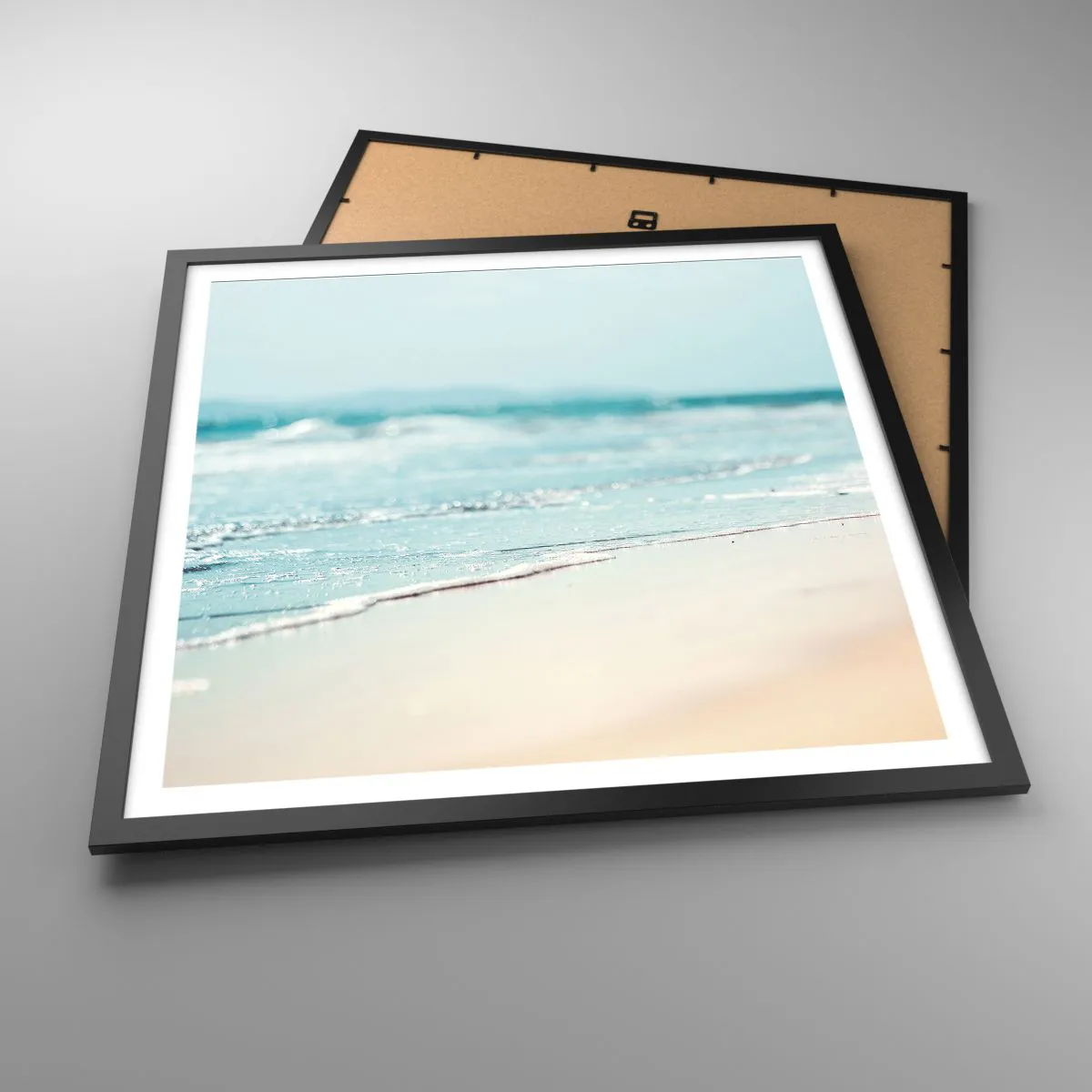 Pôster com moldura preta - Calor e ruído - 60x60 cm