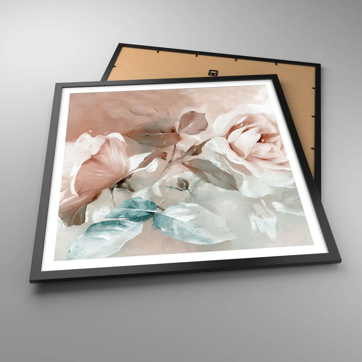 Affisch i svart ram - Romantikens anda - 60x60 cm