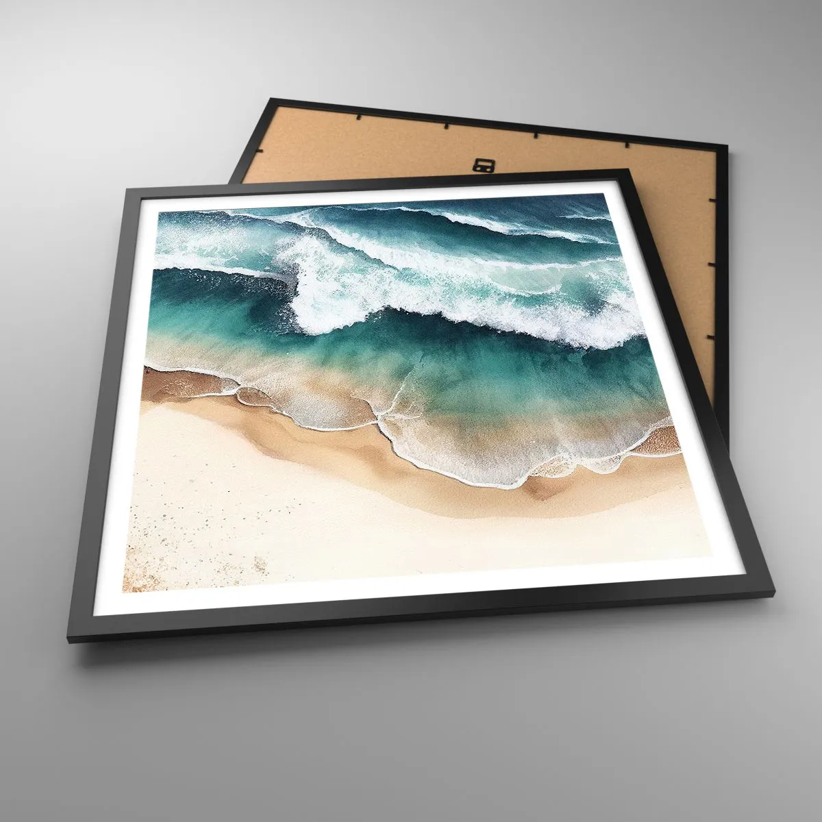 Affisch i svart ram - Ett evigt möte - 60x60 cm