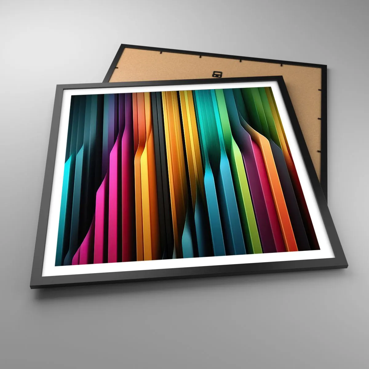 Poster in black frame - Light Organs - 60x60 cm