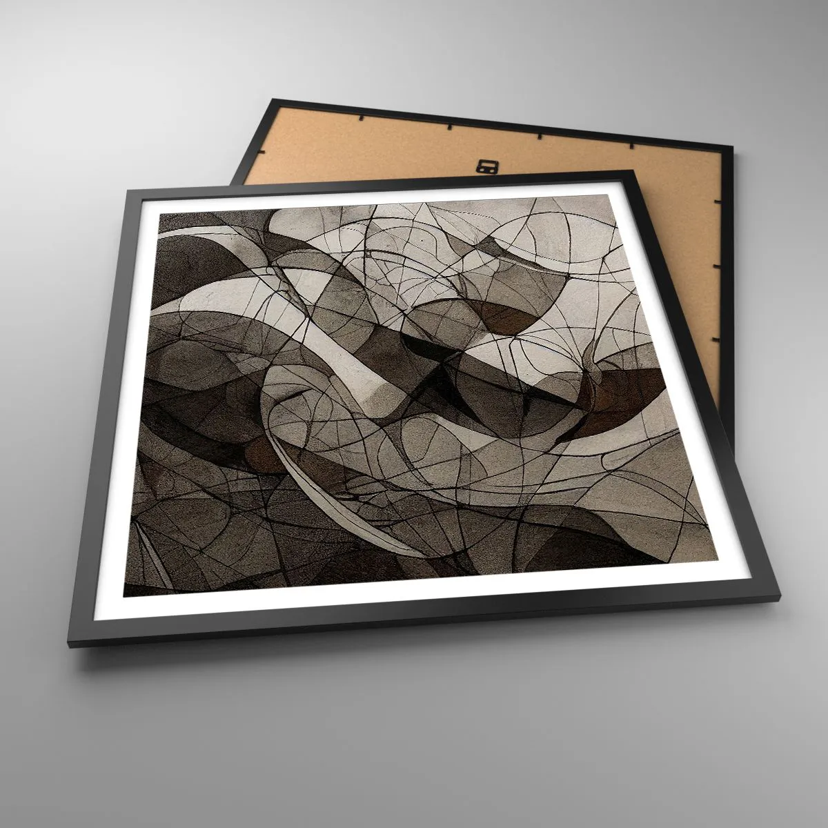 Plagát v čiernom ráme - Obeh farieb Zeme - 60x60 cm