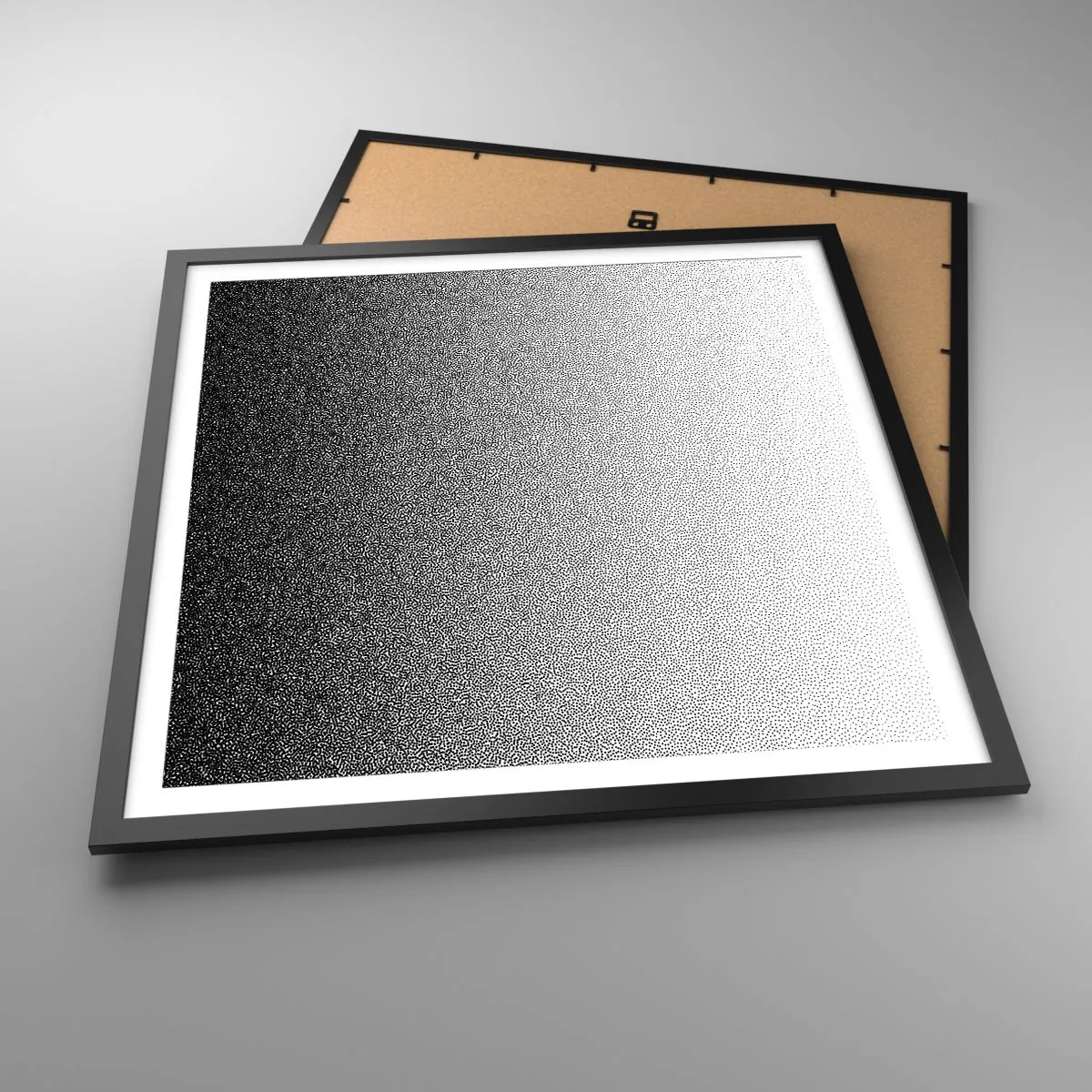 Poster in black frame - Towards Light - 60x60 cm