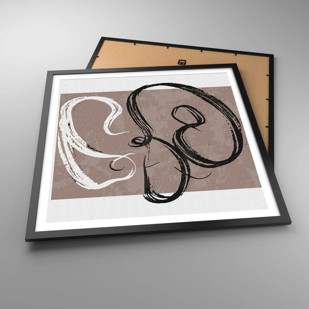 Affiche dans un cadre noir - Poster - Composition – la recherche de la plénitude - 60x60 cm