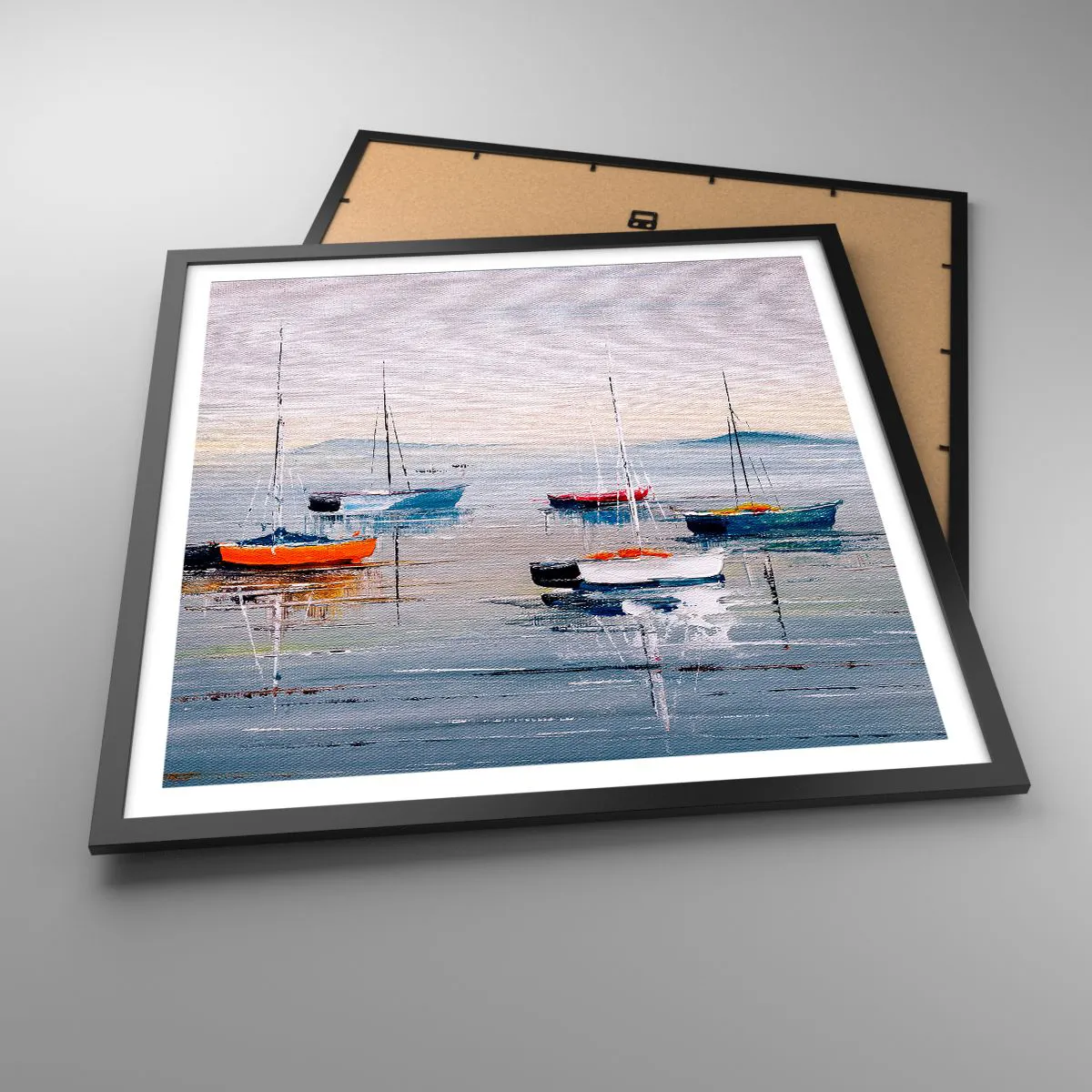 Poszter fehér keretben - Jól megérdemelt pihenés - 60x60 cm