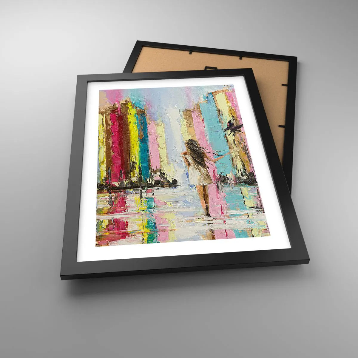 Poster in black frame - Follow Me - 30x40 cm