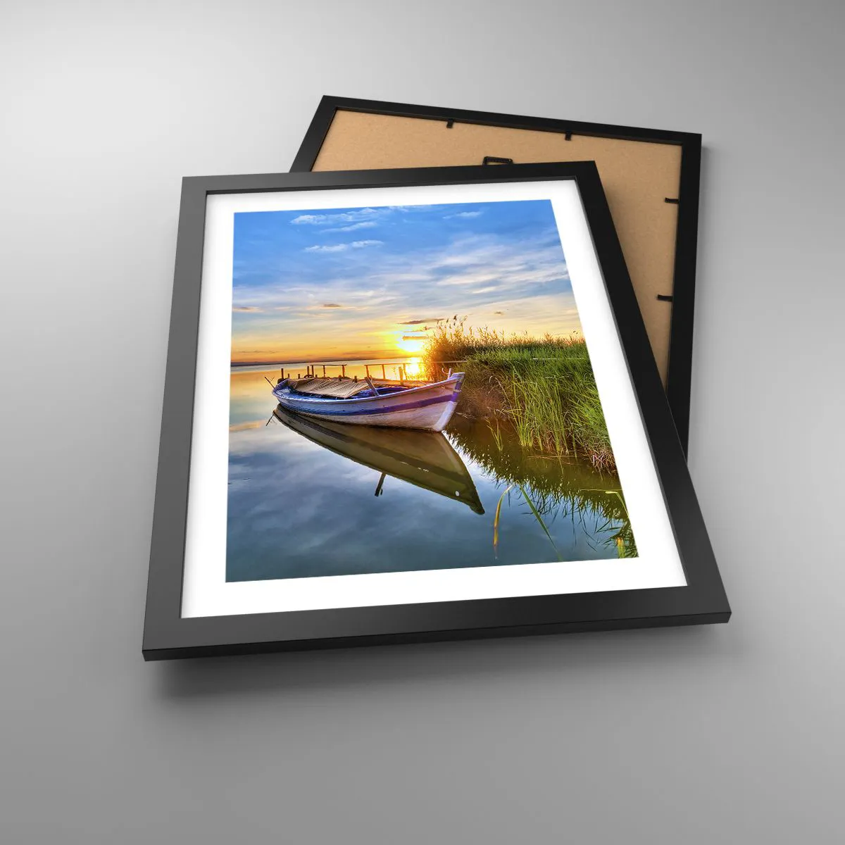 Affisch i svart ram - Uppfyllda drömmars vik - 30x40 cm