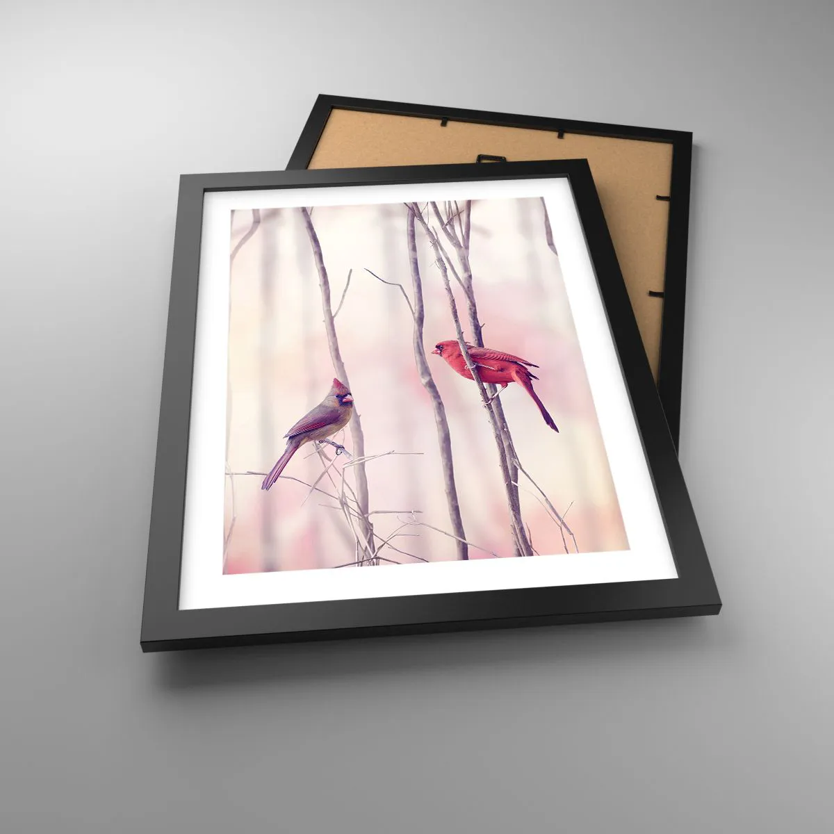 Poster in een zwarte lijst - Verhaal van het roze woud - 30x40 cm