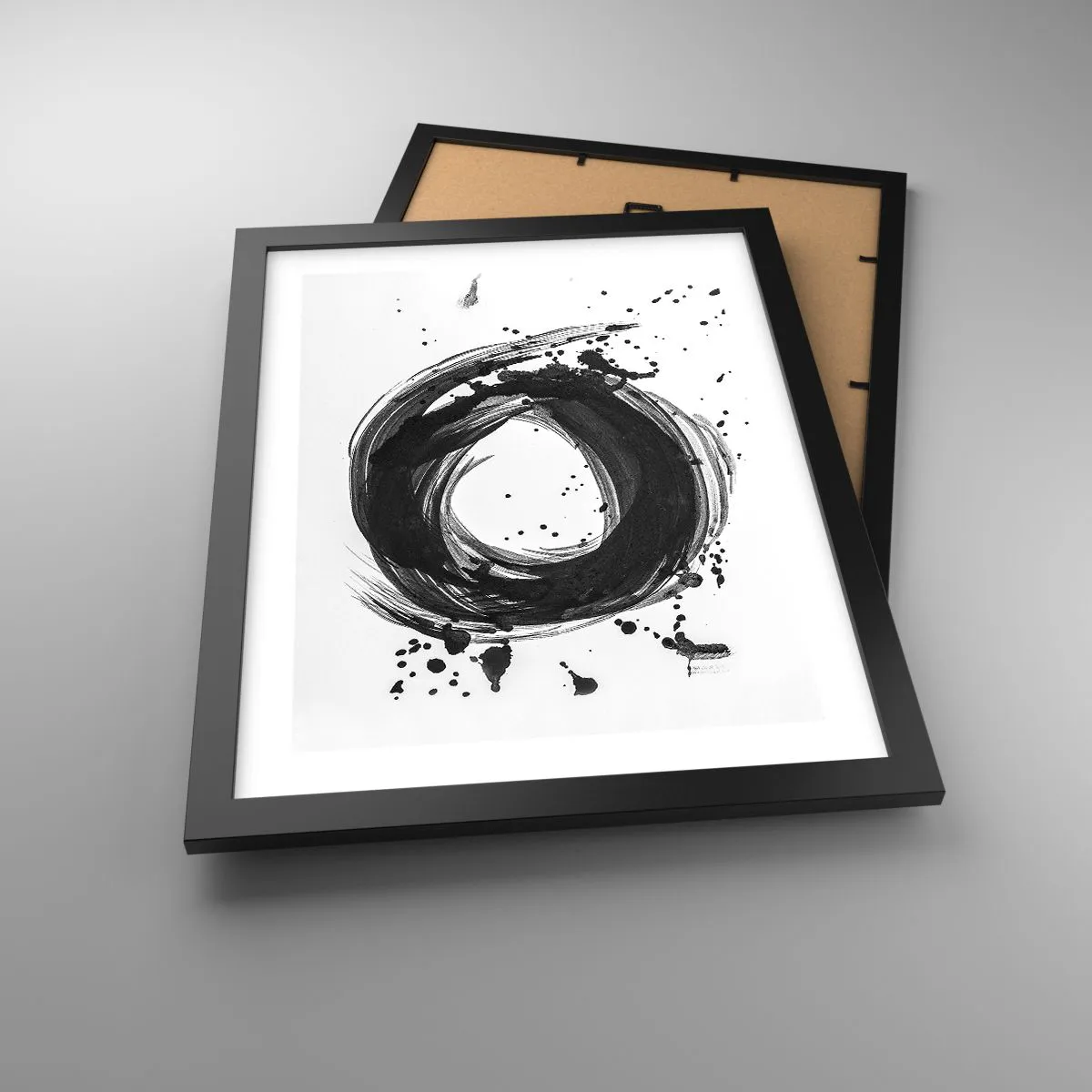 Affiche dans un cadre noir - Poster - Le tourbillon de la création - 30x40 cm