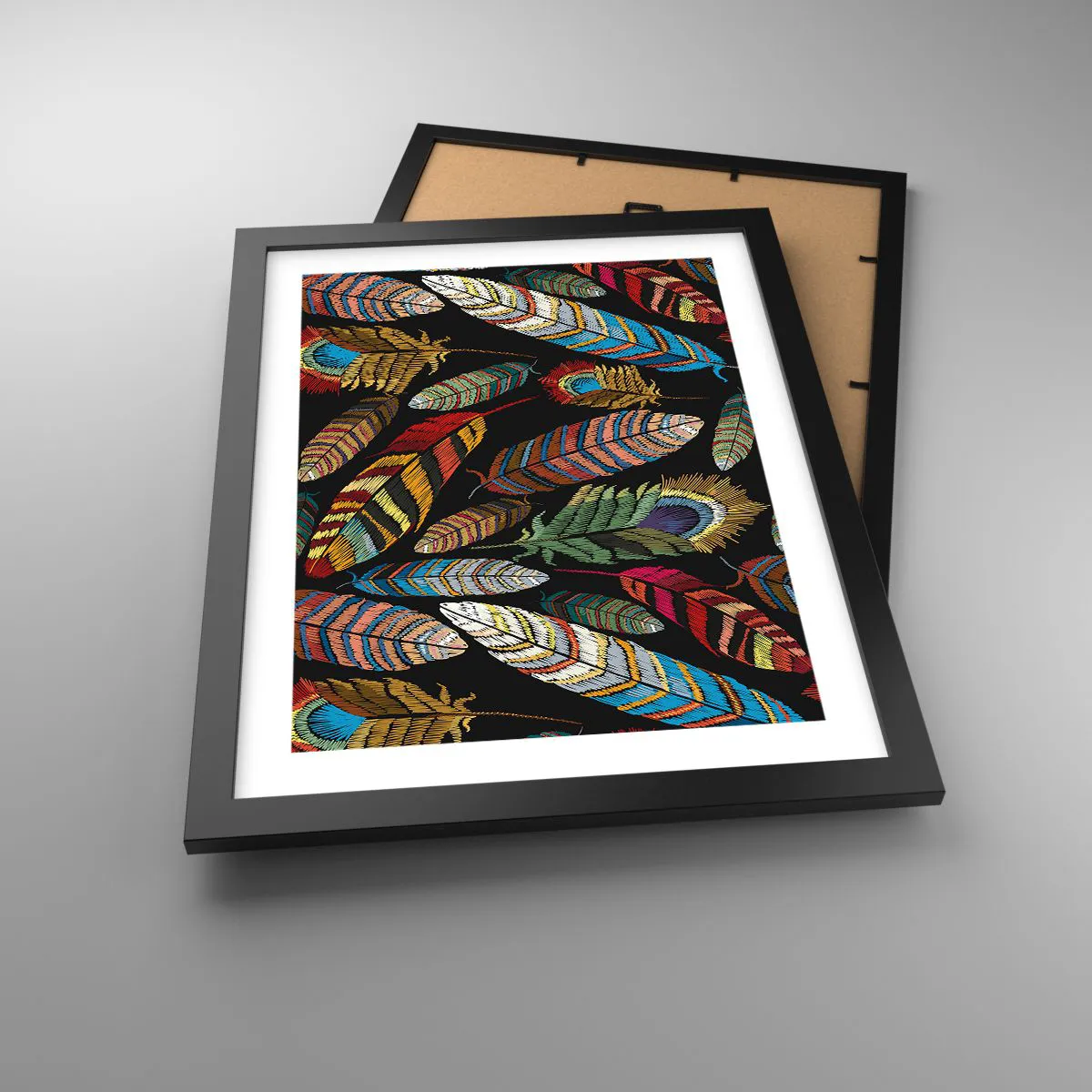 Plakat i sort ramme - Fuglekarneval - 30x40 cm