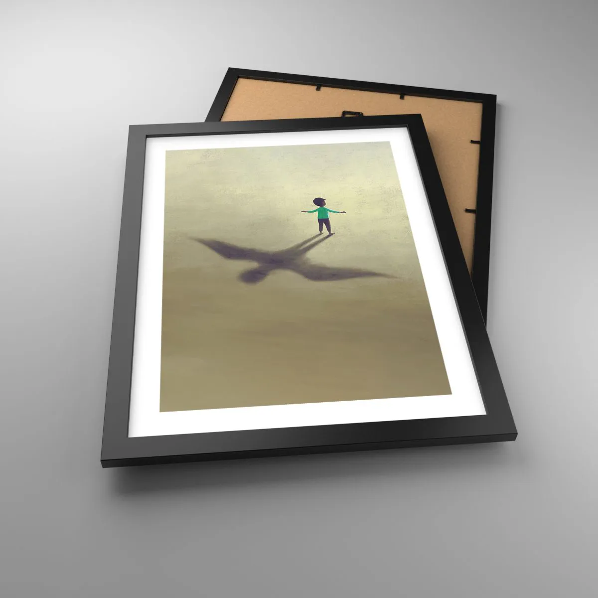 Plakat i sort ramme - Fremtidens helt - 30x40 cm