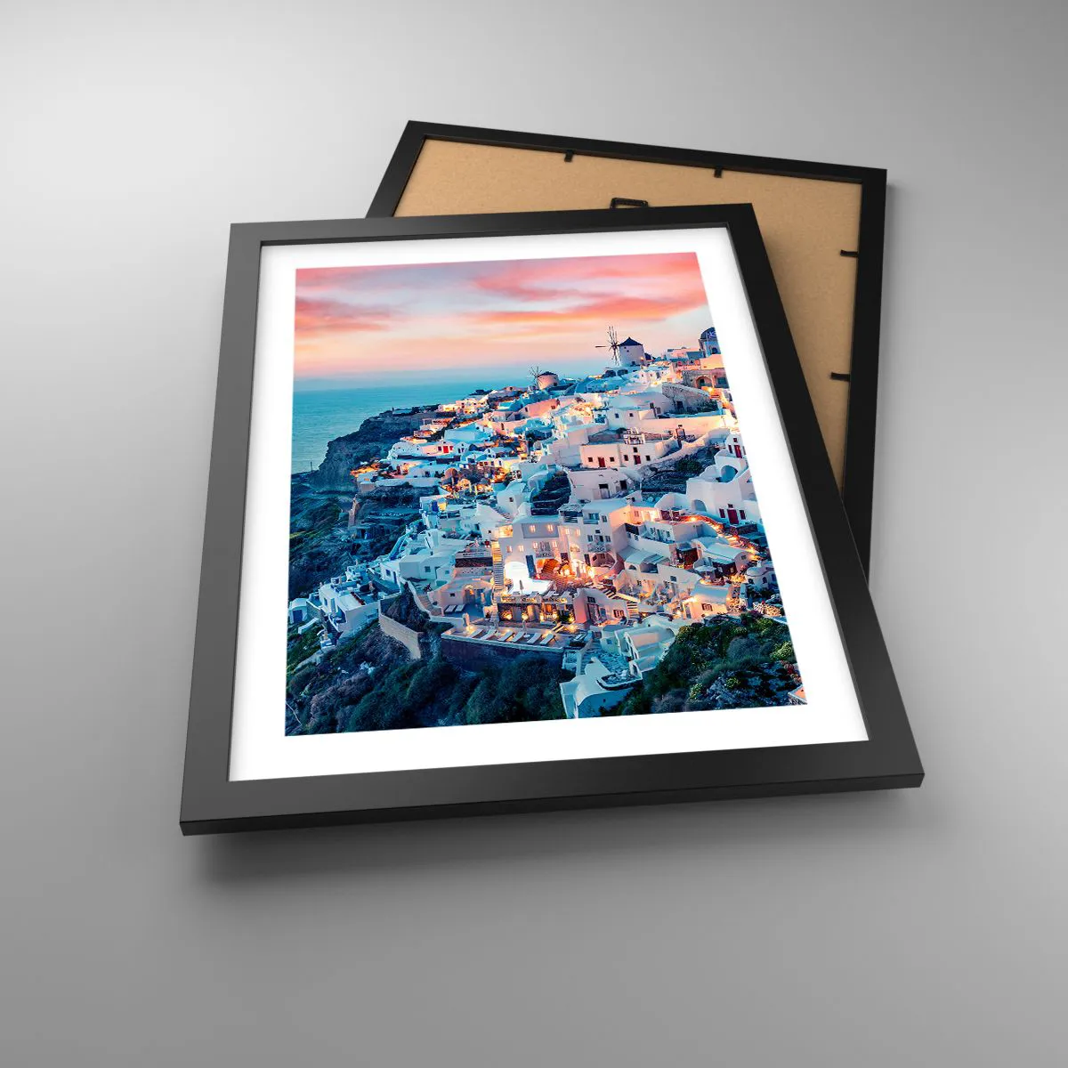 Plakat i sort ramme - Din store græske ferie - 30x40 cm