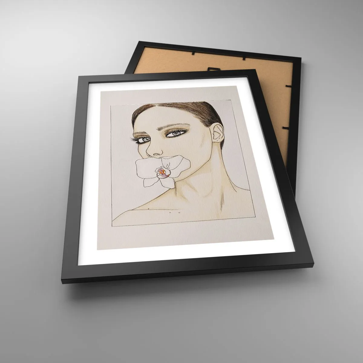 Affiche dans un cadre noir - Poster - Symbole de l'élégance et de la beauté - 30x40 cm