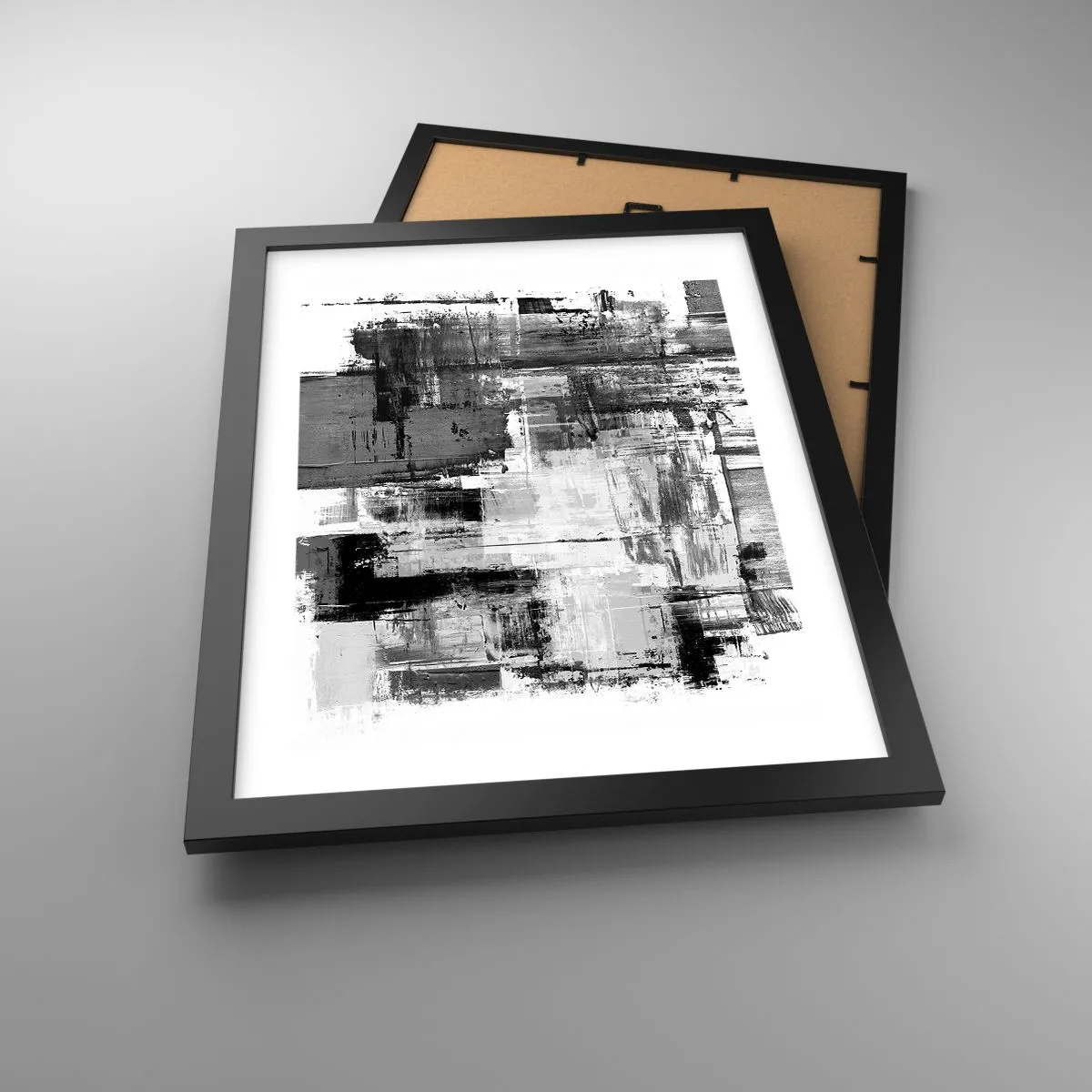 Affiche dans un cadre noir - Poster - Le gris est beau - 30x40 cm