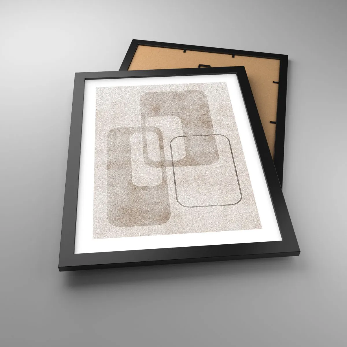 Plakat i sort ramme - Geometrisk fuga - 30x40 cm