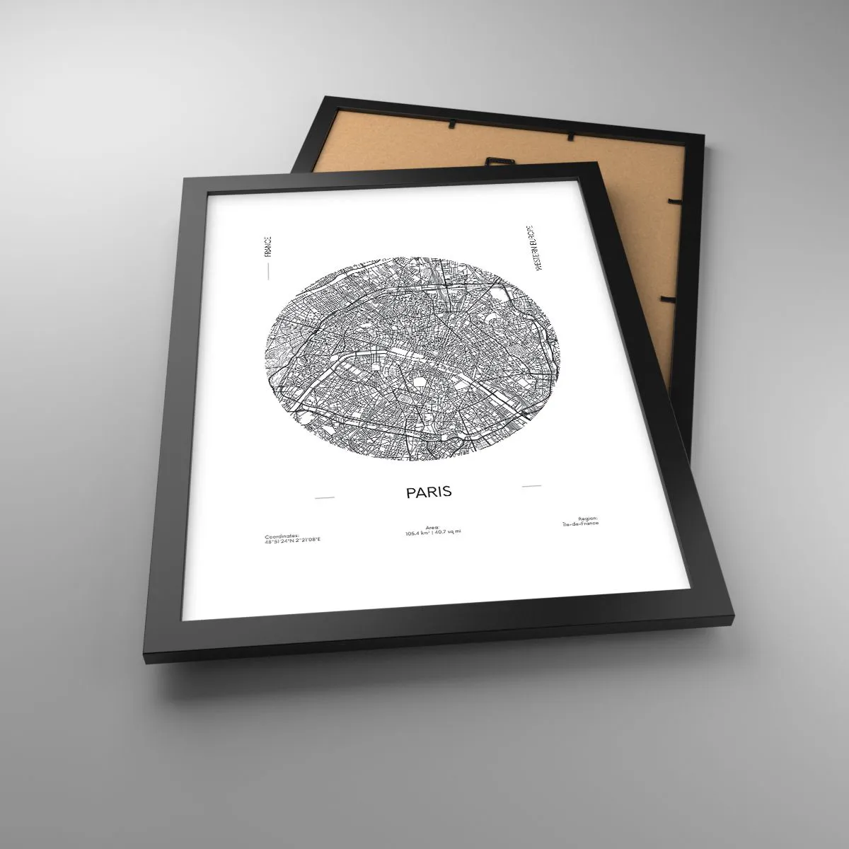 Plakat w czarnej ramie - Anatomia Paryża - 30x40 cm