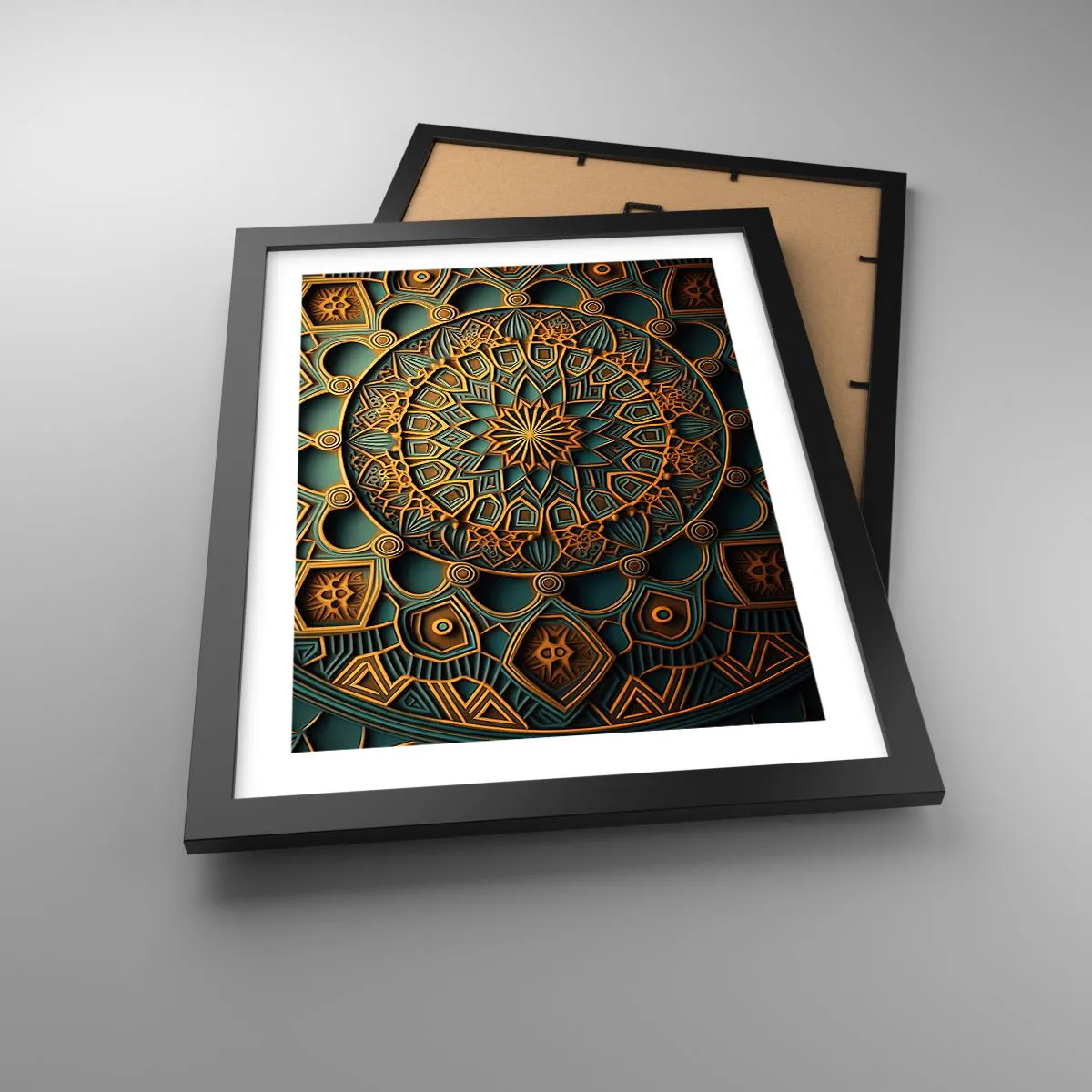 Pôster com moldura preta - Em uma atmosfera árabe - 30x40 cm