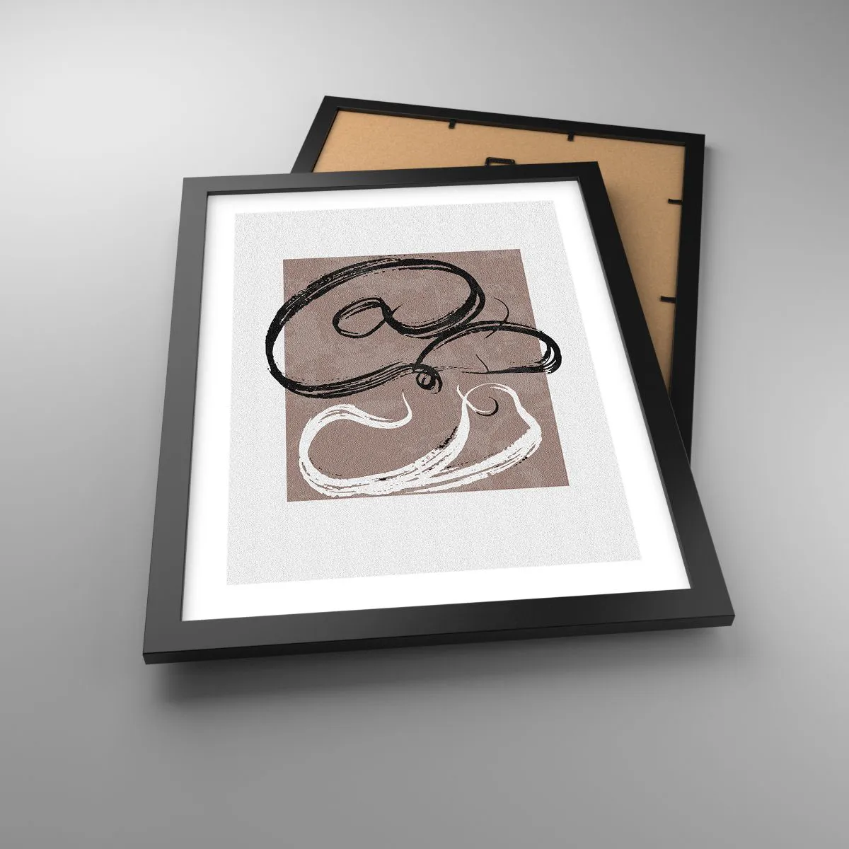 Affiche dans un cadre noir - Poster - Composition – la recherche de la plénitude - 30x40 cm