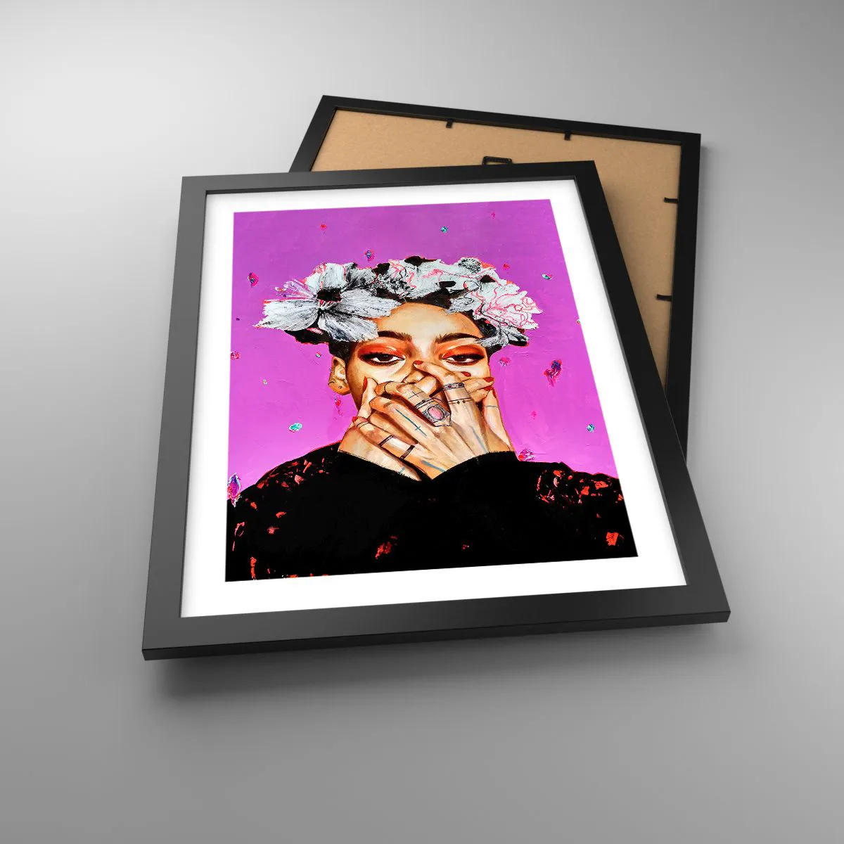 Affiche dans un cadre noir - Poster - Un peu fou - 30x40 cm