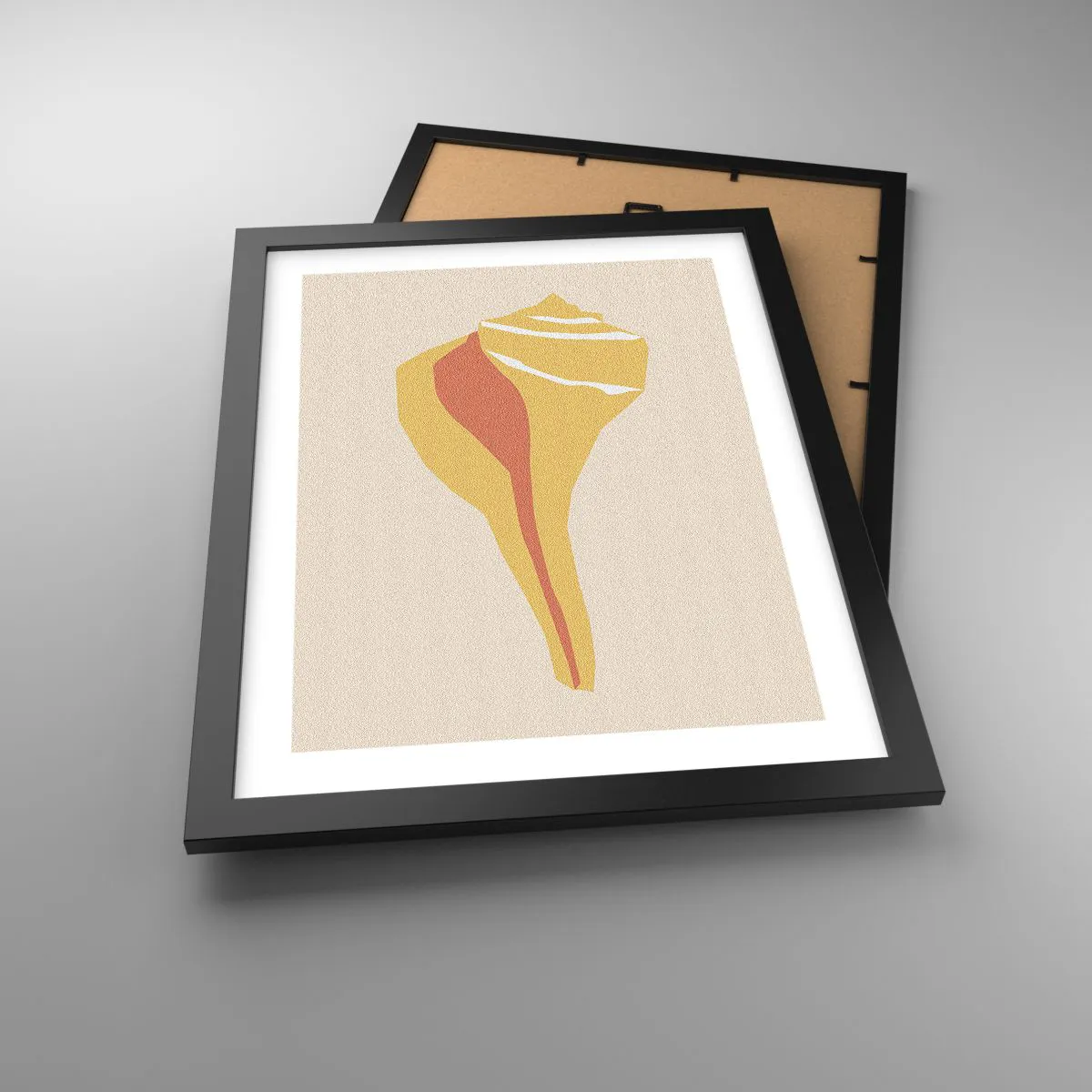 Plakat i sort ramme - Organisk abstraktion - vækst - 30x40 cm