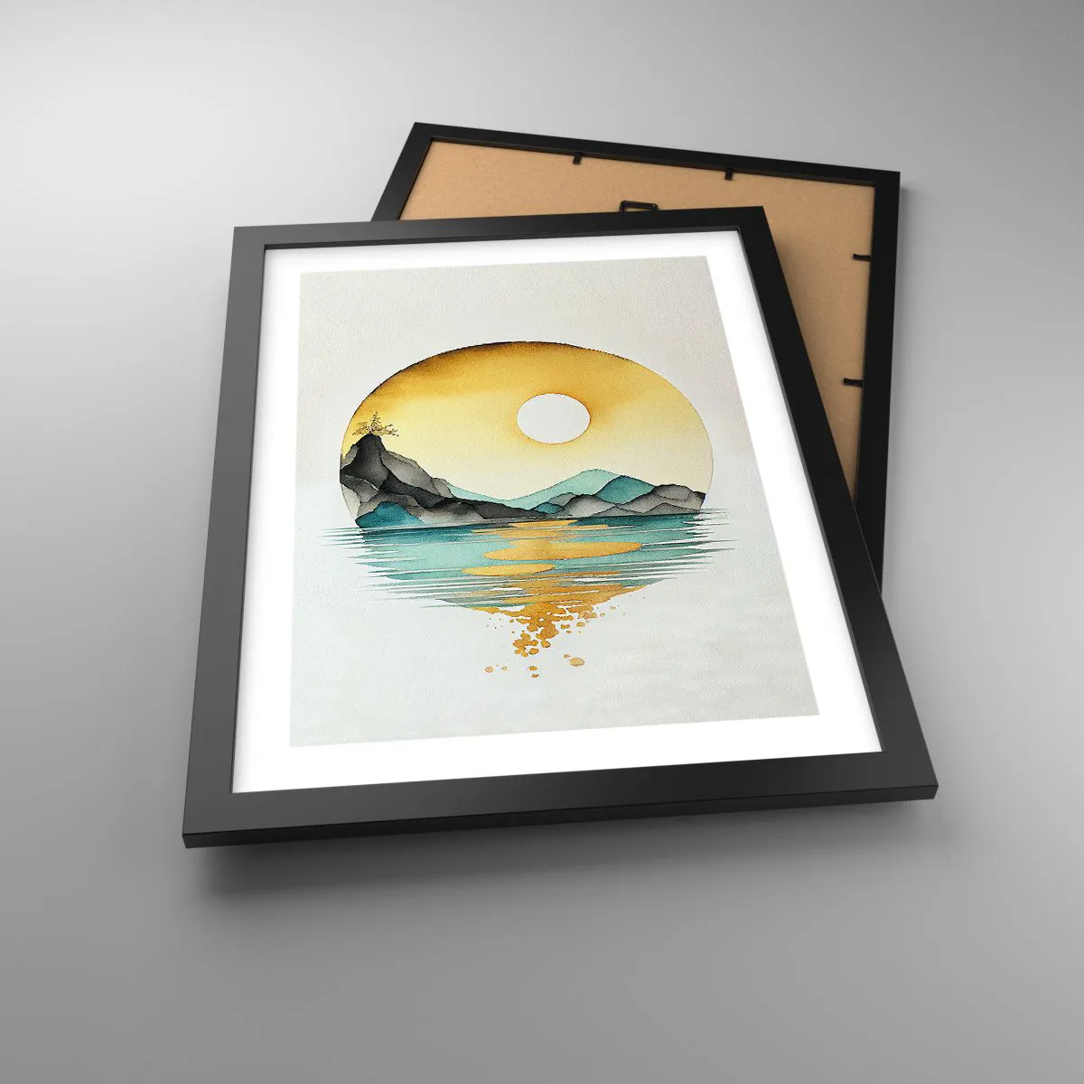 Affiche dans un cadre noir - Poster - Dans le cercle de la beauté - 30x40 cm