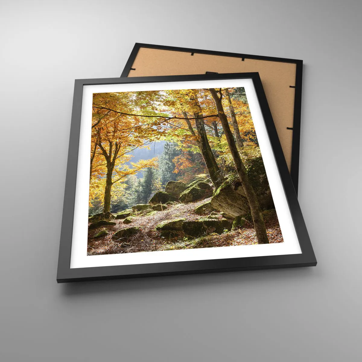 Affiche dans un cadre noir - Poster - Il est temps de se détendre - 40x50 cm