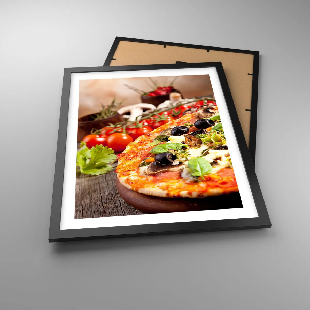 Póster en marco negro - De ingredientes puros - 40x50 cm