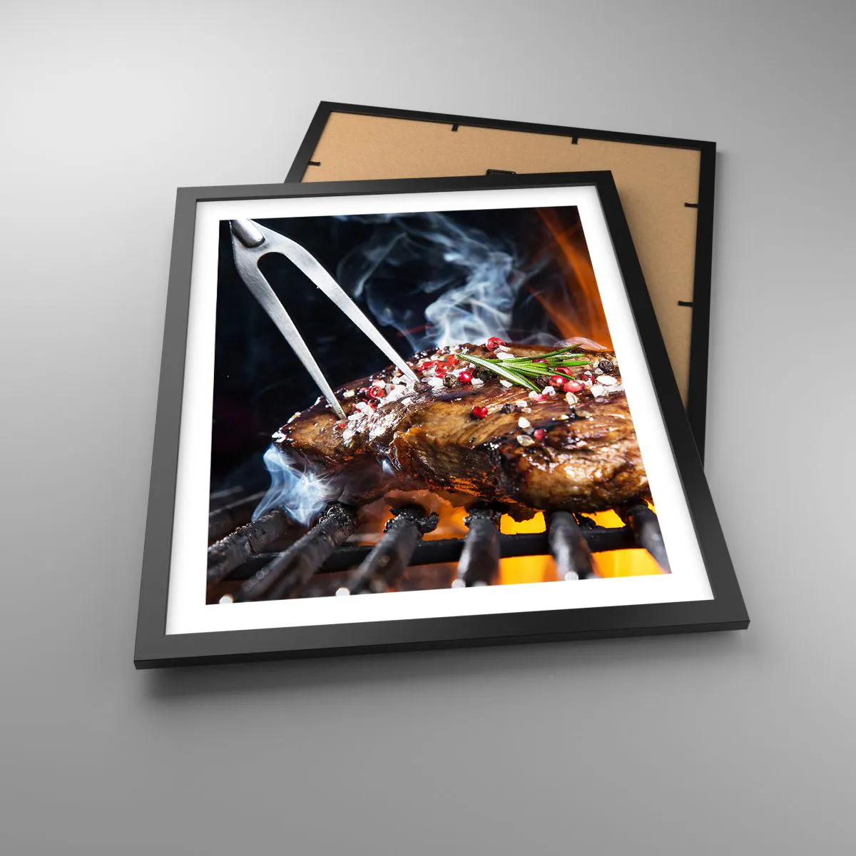 Plakat i sort ramme - Saftig og velduftende - 40x50 cm