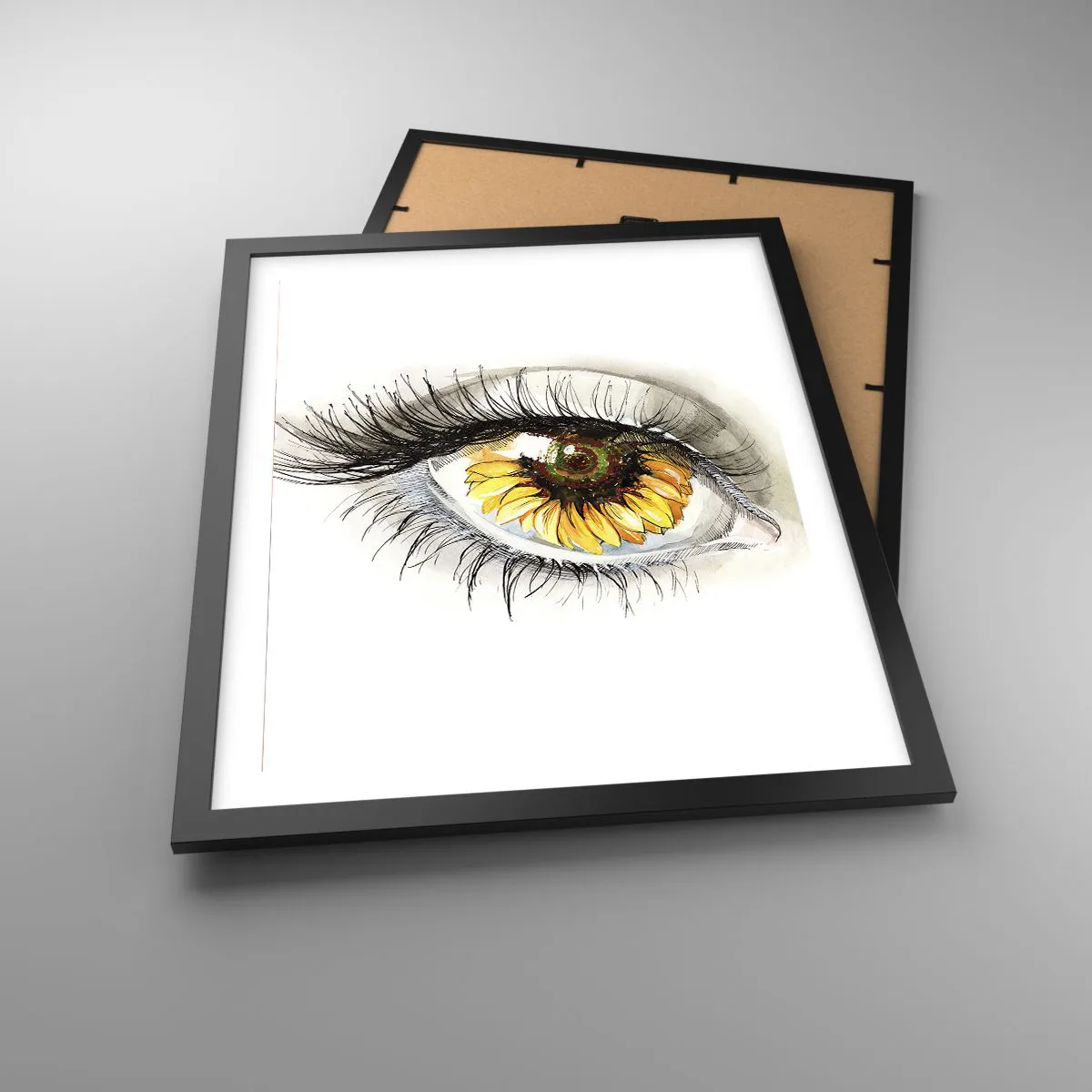 Poster in einem schwarzem Rahmen - Ein Look so heiß wie der Sommer - 40x50 cm