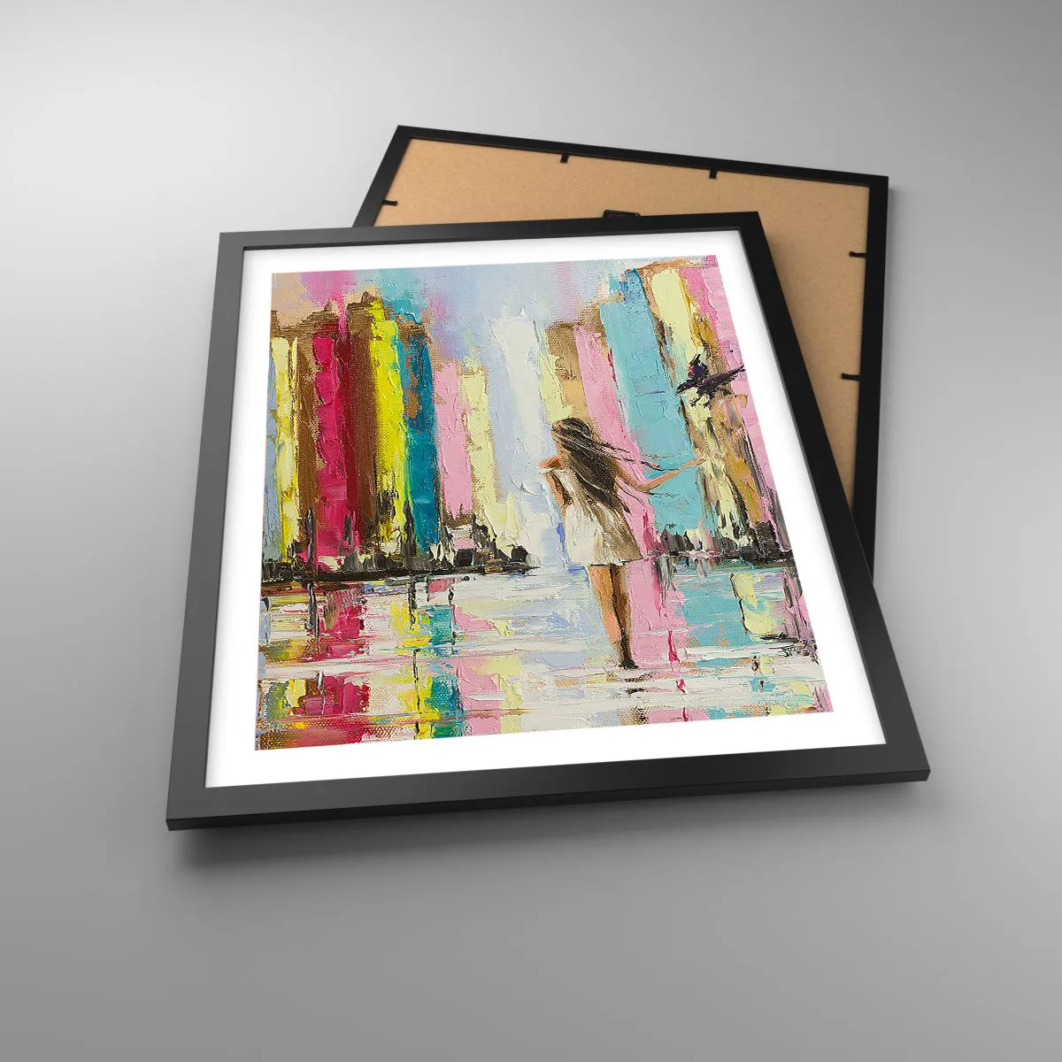 Affiche dans un cadre noir - Poster - Viens avec moi - 40x50 cm