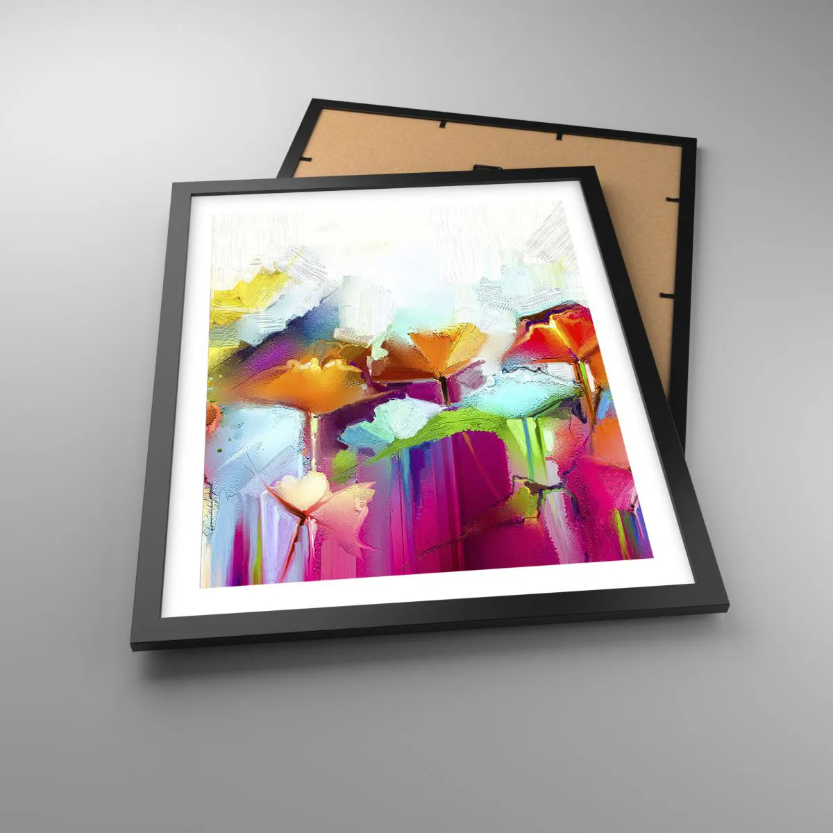 Affiche dans un cadre noir - Poster - L'arc-en-ciel s'est épanoui - 40x50 cm