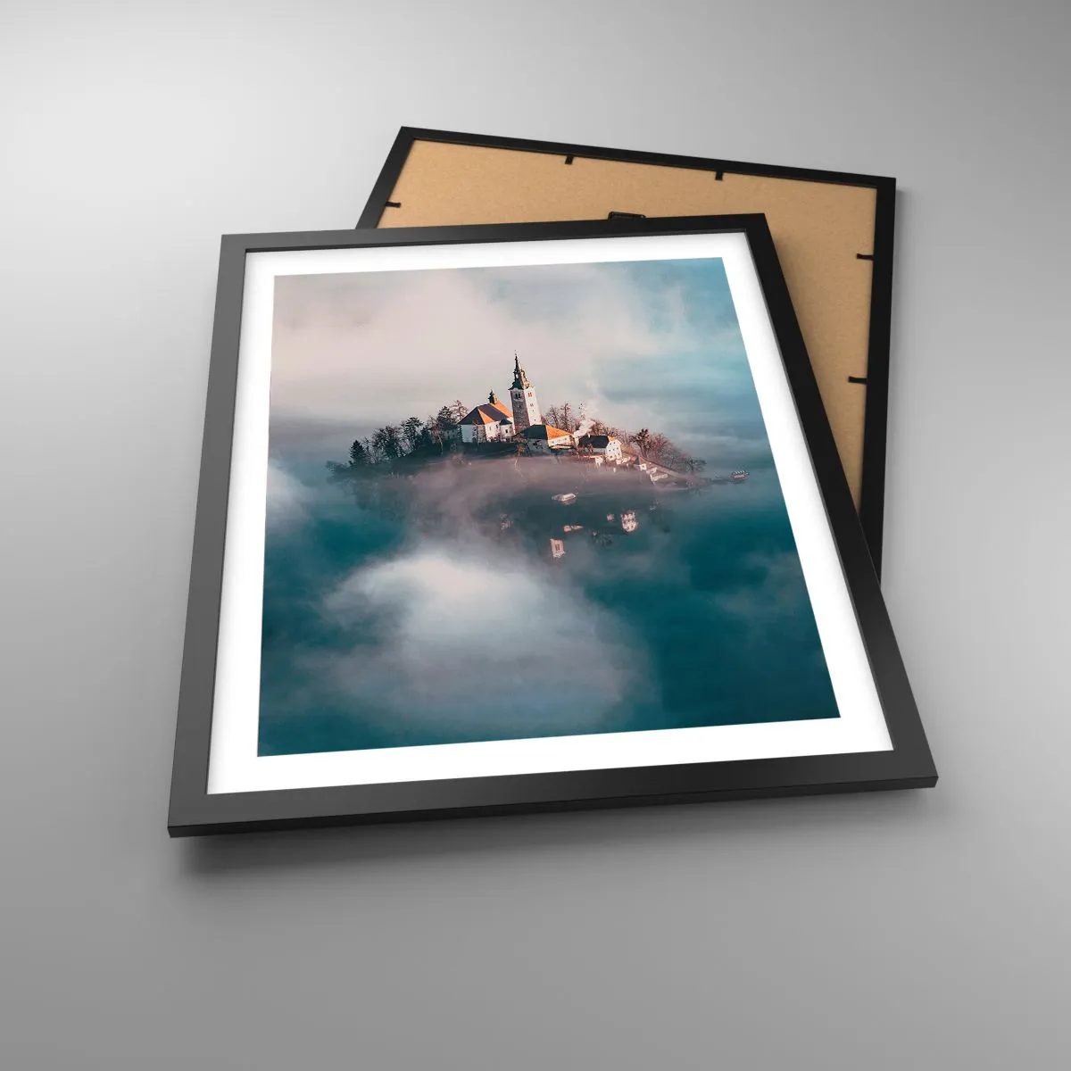 Poster in einem schwarzem Rahmen - Trauminsel - 40x50 cm