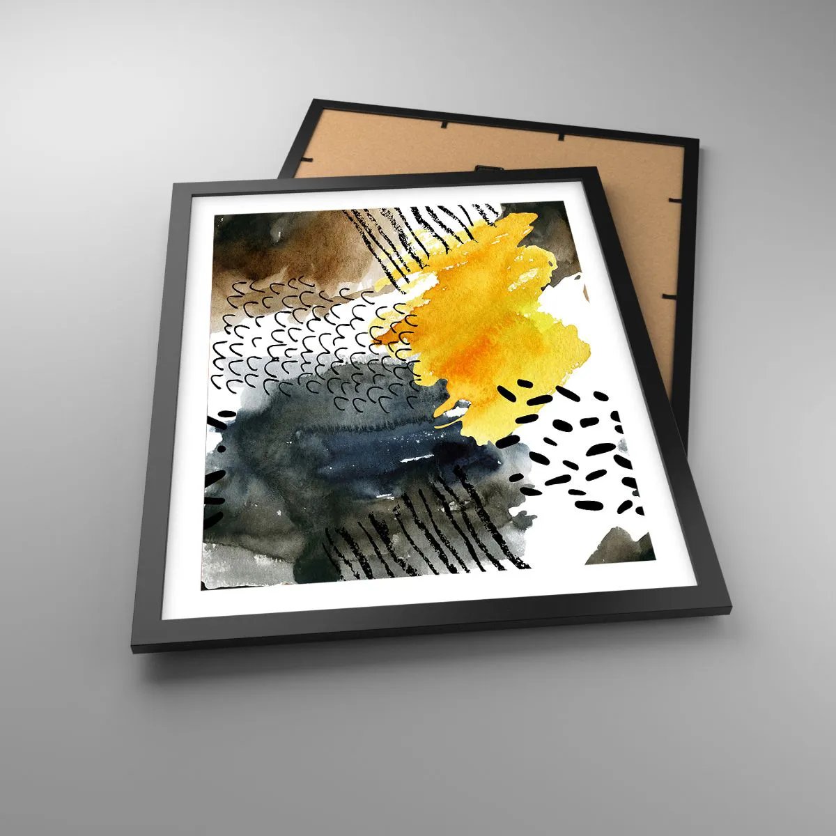 Plakat i sort ramme - Et møde mellem elementerne - 40x50 cm