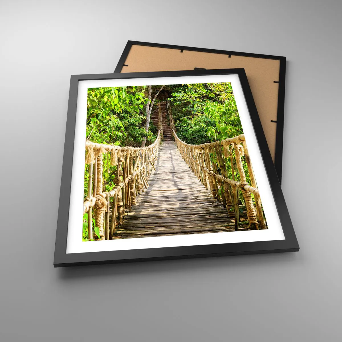 Plakat i sort ramme - Ophængt i grønt - 40x50 cm