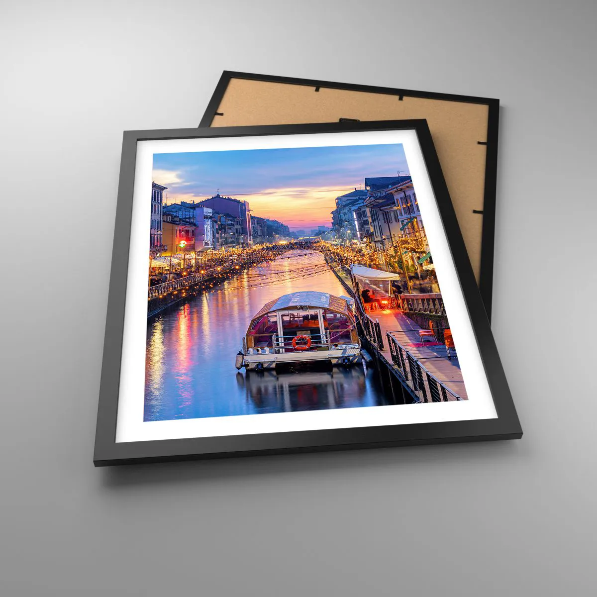 Poster in black frame - Evening of Light and Fun - 40x50 cm