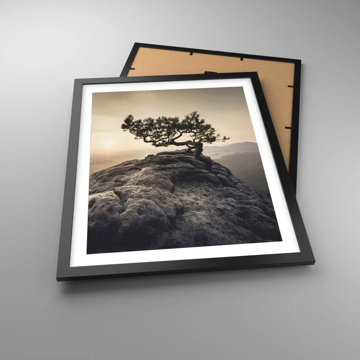 Poster in een zwarte lijst - Het leven wint altijd - 40x50 cm