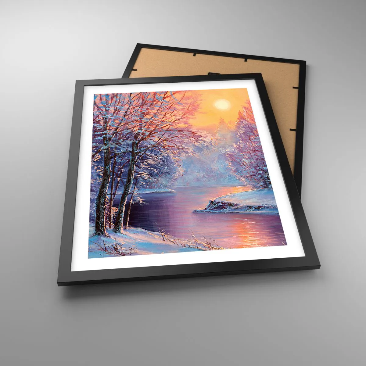 Affisch i svart ram - Vinterns färger - 40x50 cm