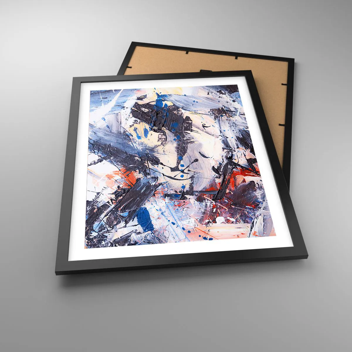 Affisch i svart ram - Abstraktionen galna dans - 40x50 cm