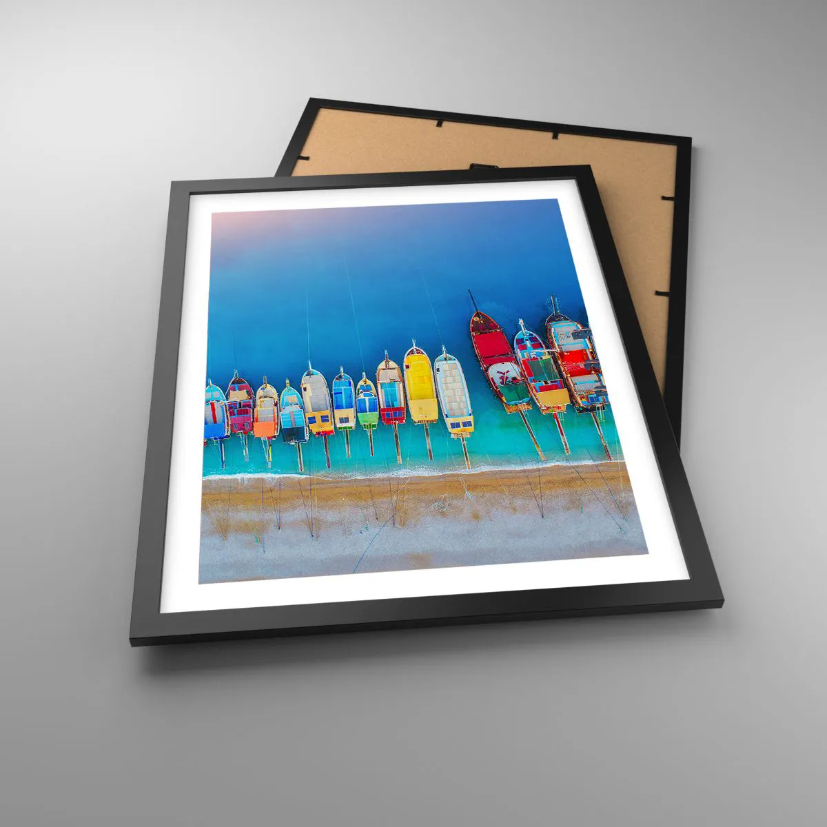 Poster in einem schwarzem Rahmen - Aus der Vogelperspektive - 40x50 cm