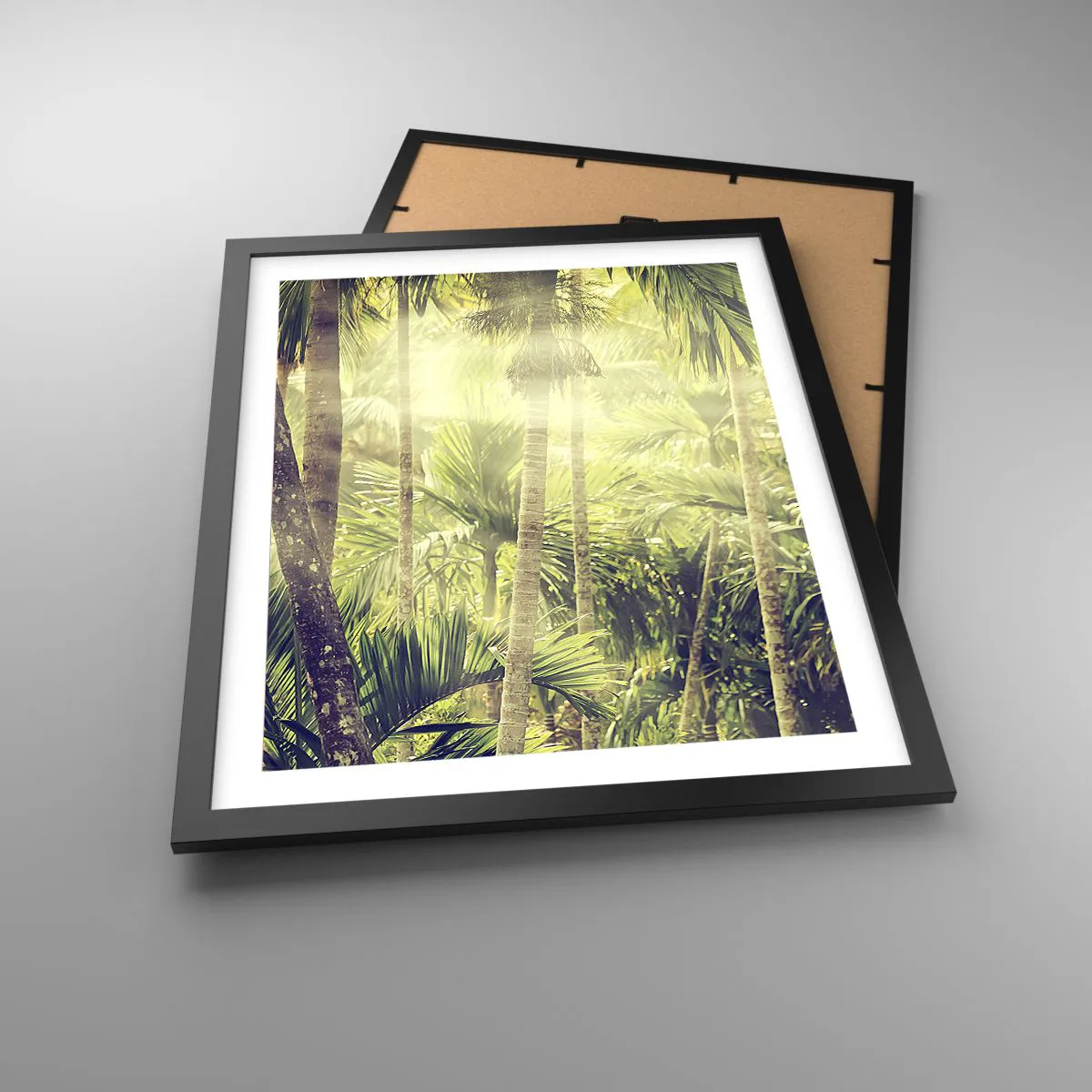 Pôster com moldura preta - No calor verde - 40x50 cm