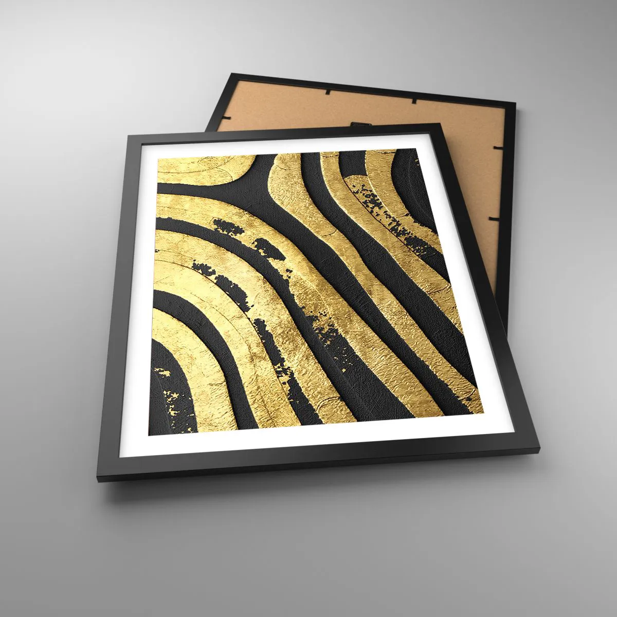 Plakat i sort ramme - Alt flyder - 40x50 cm