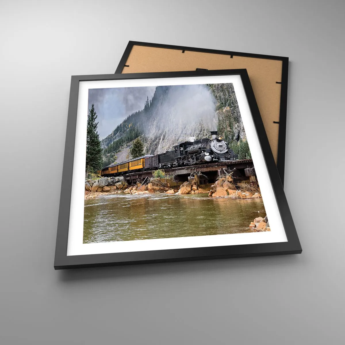 Poster in einem schwarzem Rahmen - Wo willst du hin? Wohin? - 40x50 cm